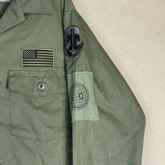 Cross Colours Shaket Mens M Green Army USA Limited Edition Shirt Jacket Adult - Picture 4 of 15